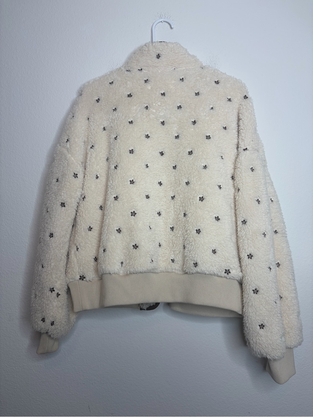 The Great. Cream White Blackbird Fleece Jacket Size L - Picture 10 of 10
